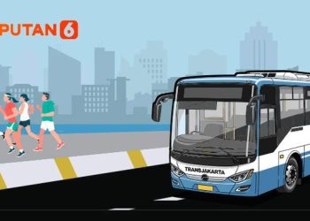 Infografis Rute TransJakarta Saat Jakarta Running Festival 2025
